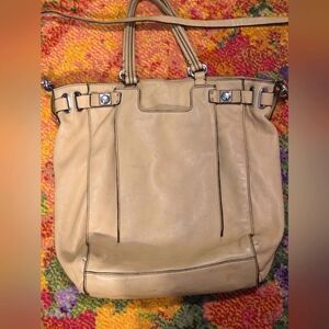 Banana Republic Leather Tan 2 Way Bag
